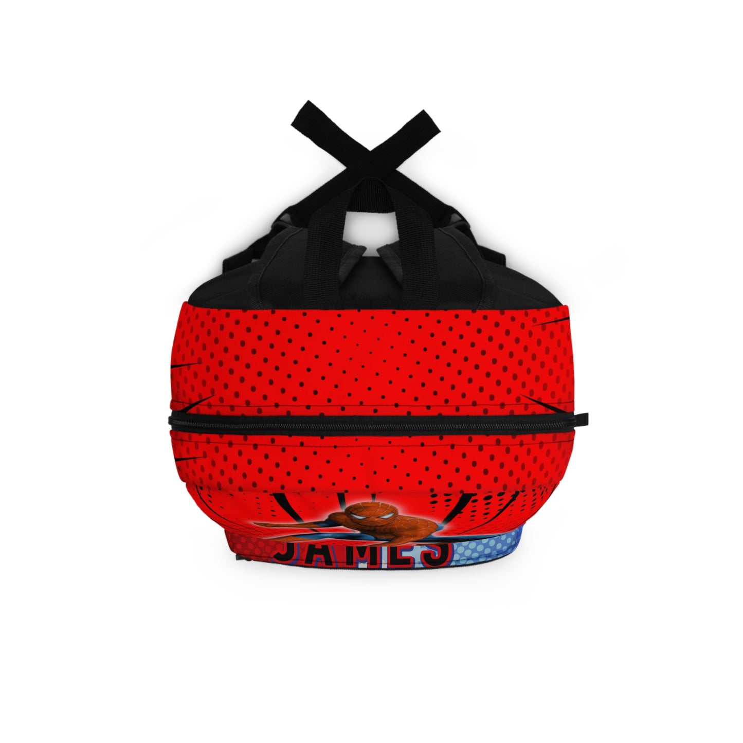 Personalized CARTOON Backpack, Kids School Bag, Superhero Gift, Character Backpack, Red Comic Book Style