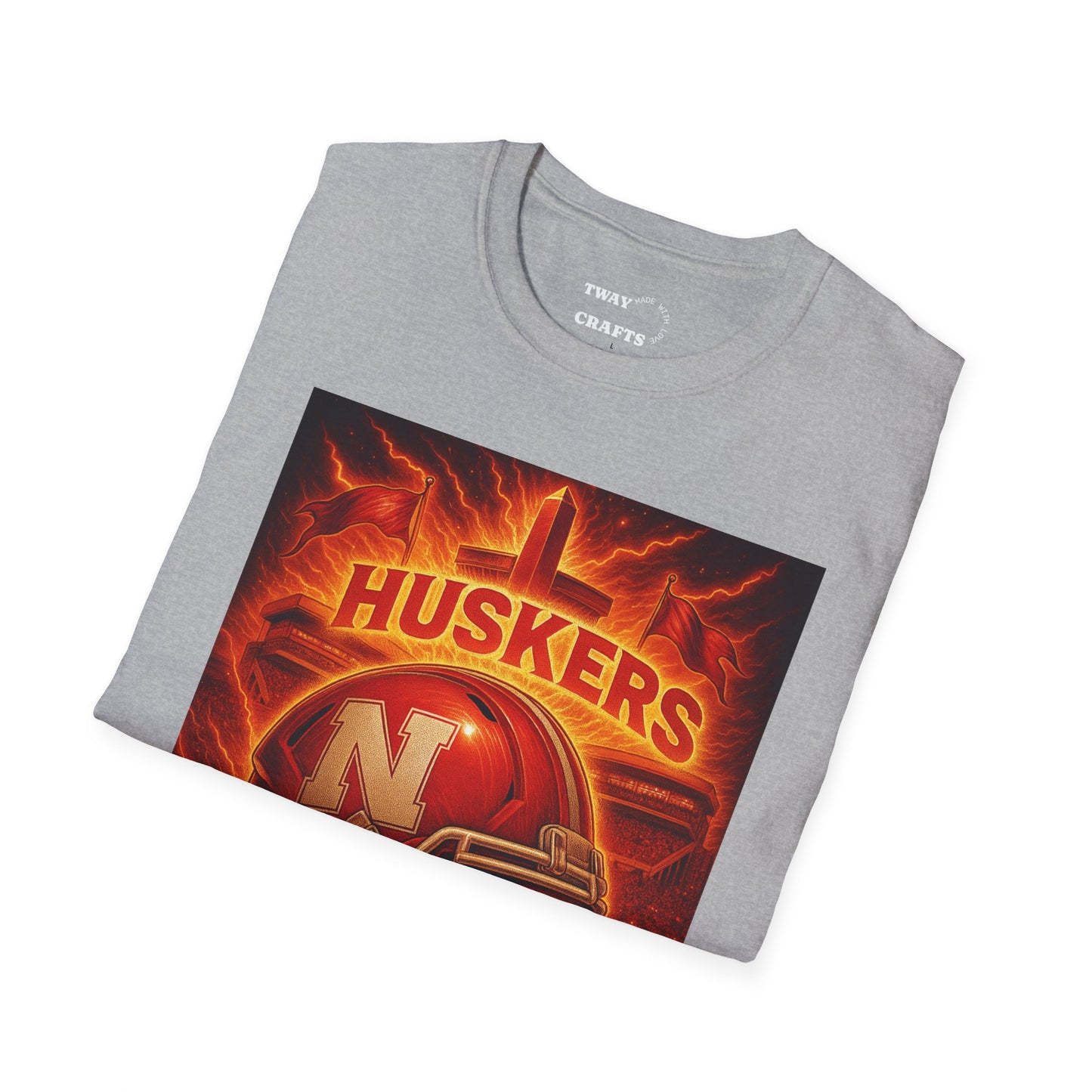 Huskers Football T-Shirt, Unisex Sports Tee, Game Day Apparel, Casual Wear, Gift for Sports Fans
