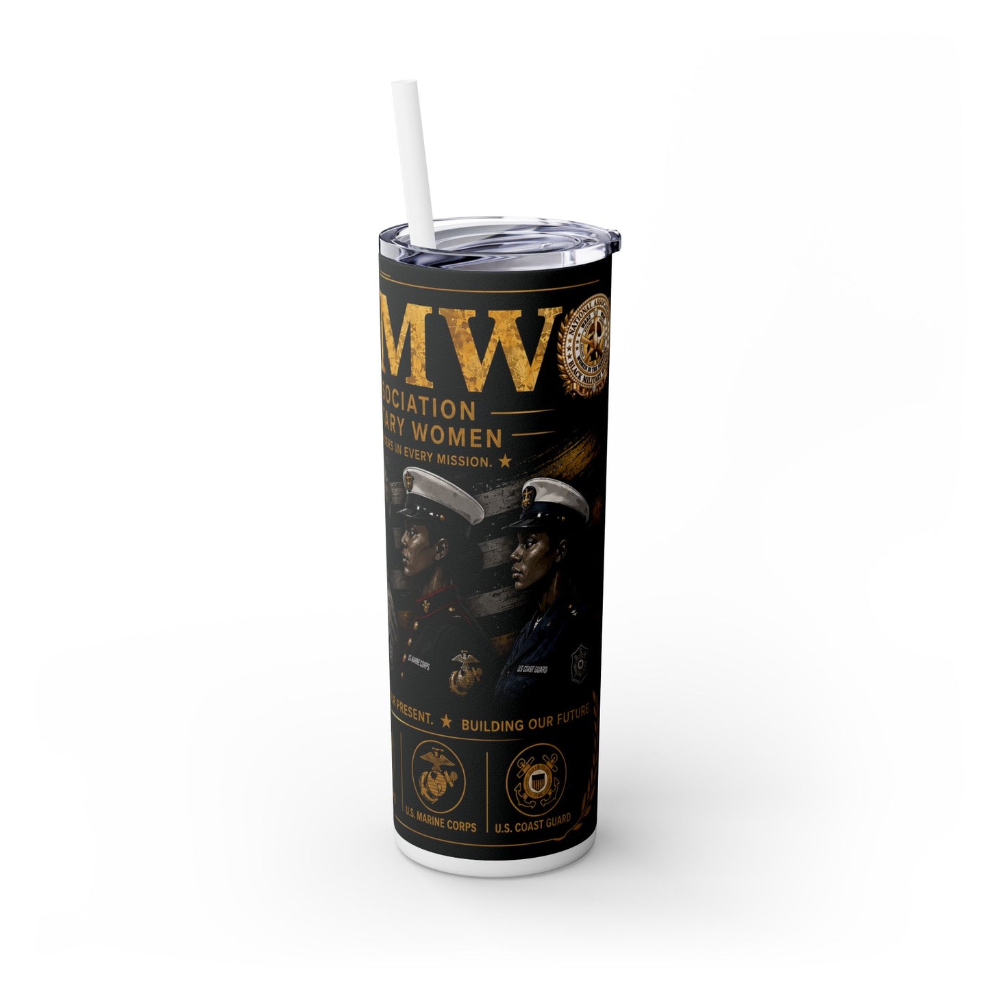 Skinny Tumbler — NABMW Black Military Women Tribute 20oz