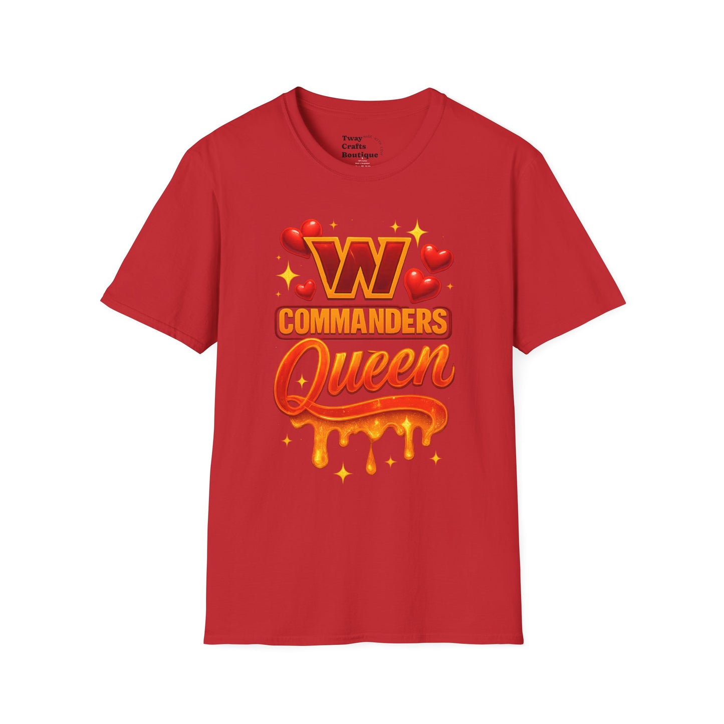 Unisex Softstyle T-Shirt - Commanders Queen Graphic Tee, Casual Fashion, Gift for Gamers, Fun Summer Wear, Birthday Present