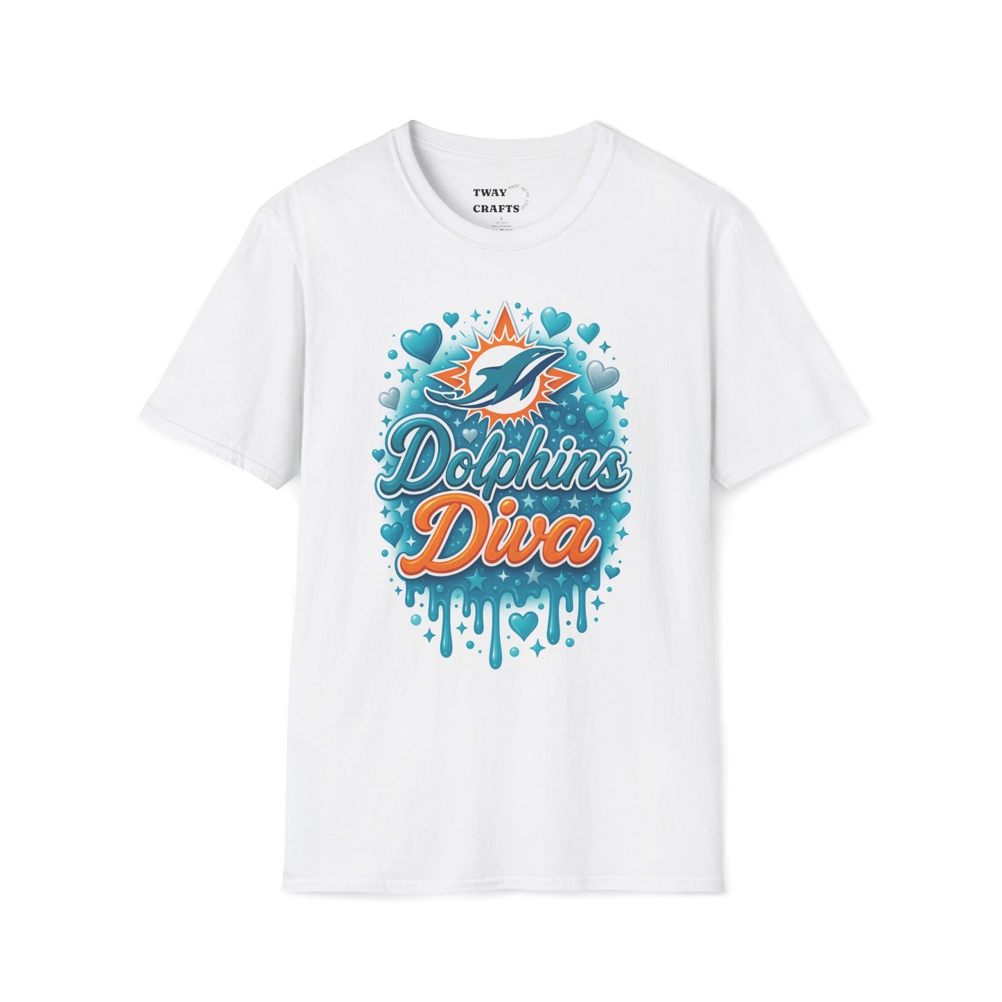 Dolphins Diva T-Shirt for Fans, Cute Unisex Tee, Perfect for Game Day, Beach Days, Birthday Gifts, Sports Wear