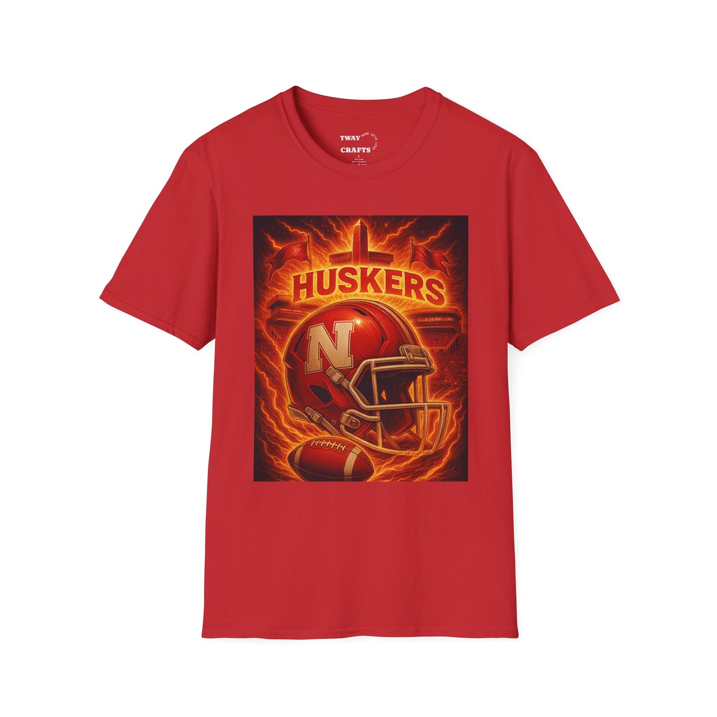 Huskers Football T-Shirt, Unisex Sports Tee, Game Day Apparel, Casual Wear, Gift for Sports Fans