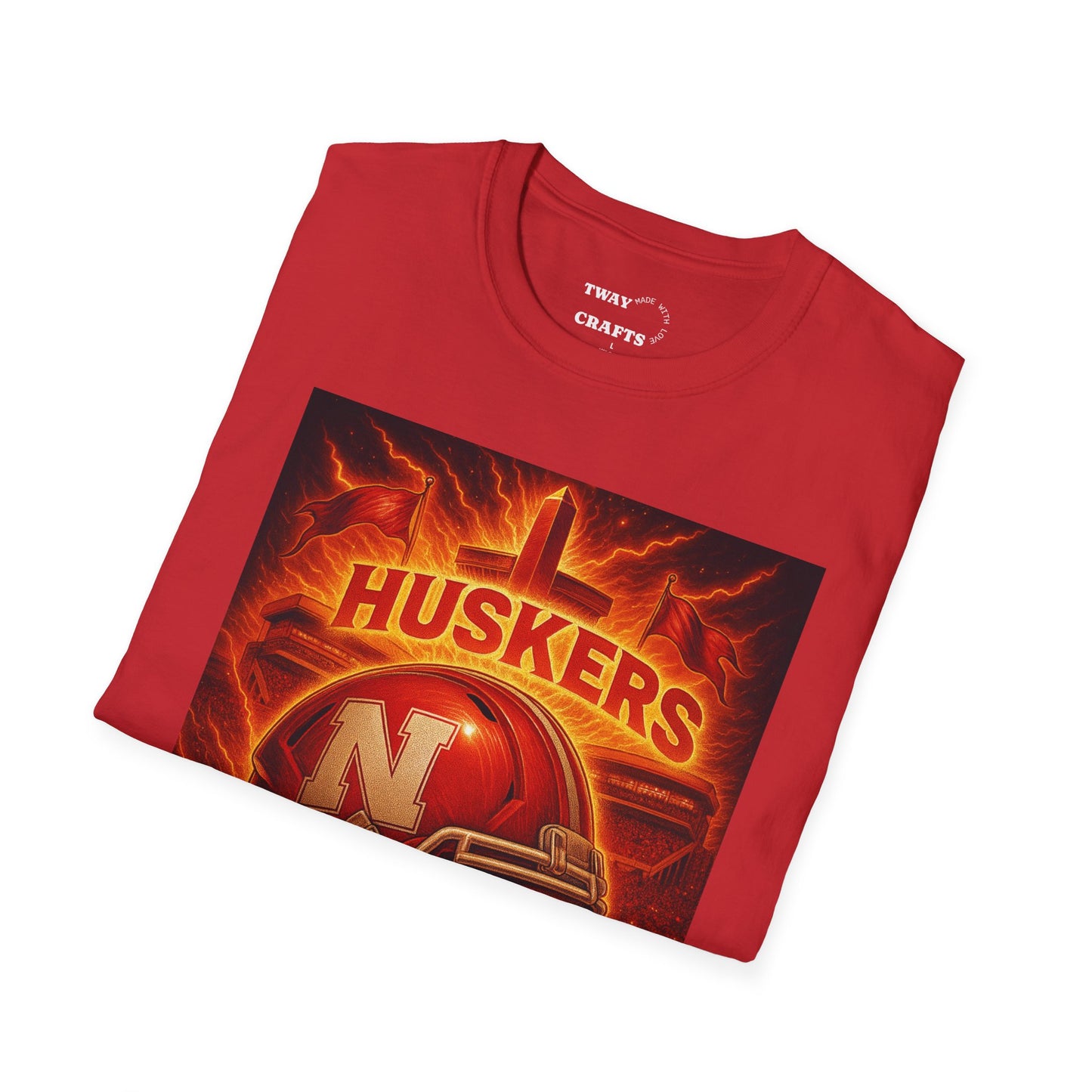 Huskers Football T-Shirt, Unisex Sports Tee, Game Day Apparel, Casual Wear, Gift for Sports Fans