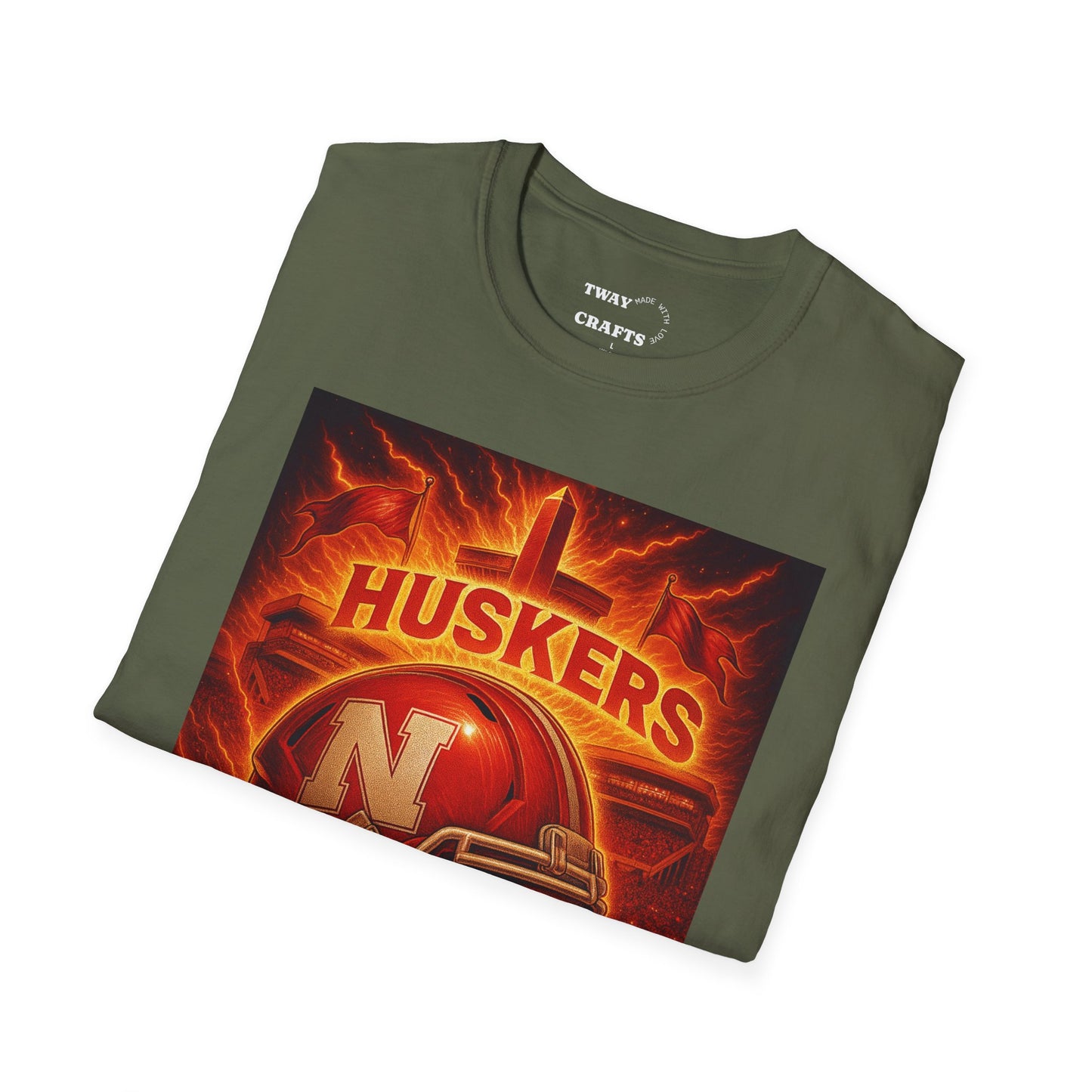 Huskers Football T-Shirt, Unisex Sports Tee, Game Day Apparel, Casual Wear, Gift for Sports Fans