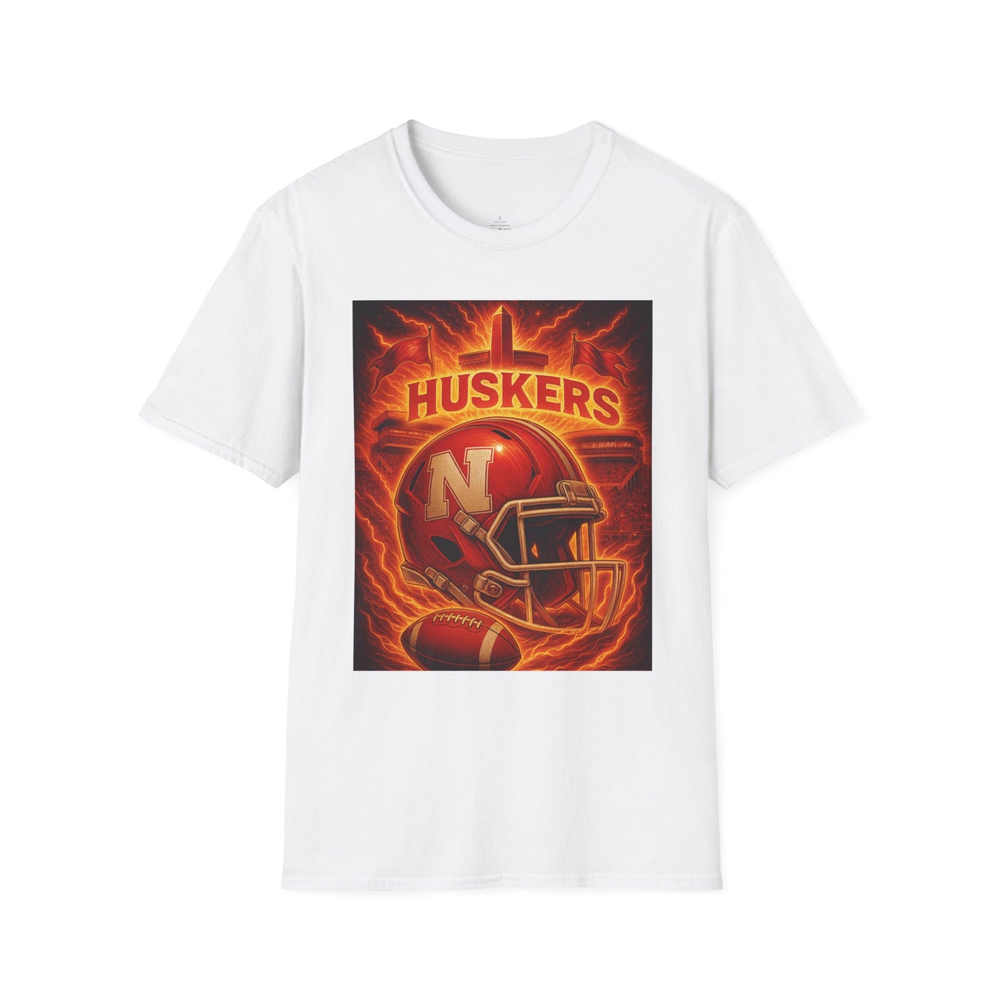 Huskers Football T-Shirt, Unisex Sports Tee, Game Day Apparel, Casual Wear, Gift for Sports Fans