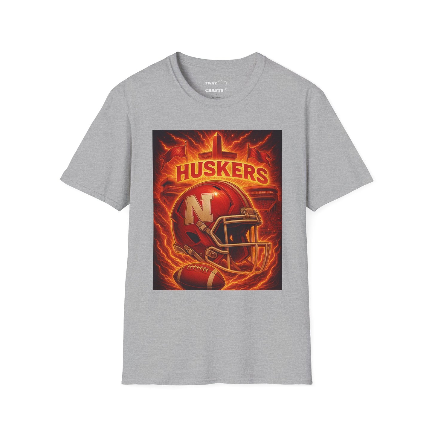 Huskers Football T-Shirt, Unisex Sports Tee, Game Day Apparel, Casual Wear, Gift for Sports Fans