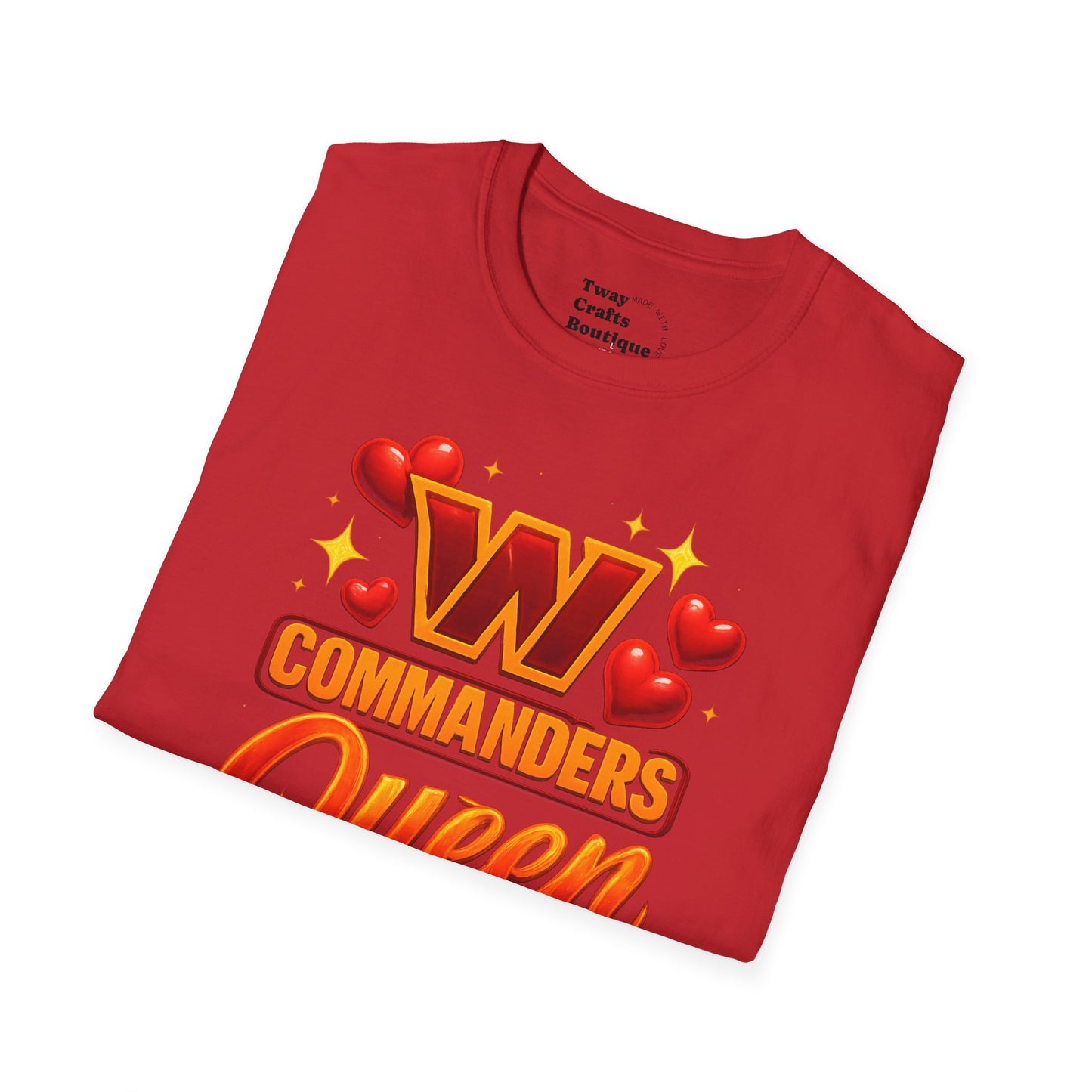 Unisex Softstyle T-Shirt - Commanders Queen Graphic Tee, Casual Fashion, Gift for Gamers, Fun Summer Wear, Birthday Present