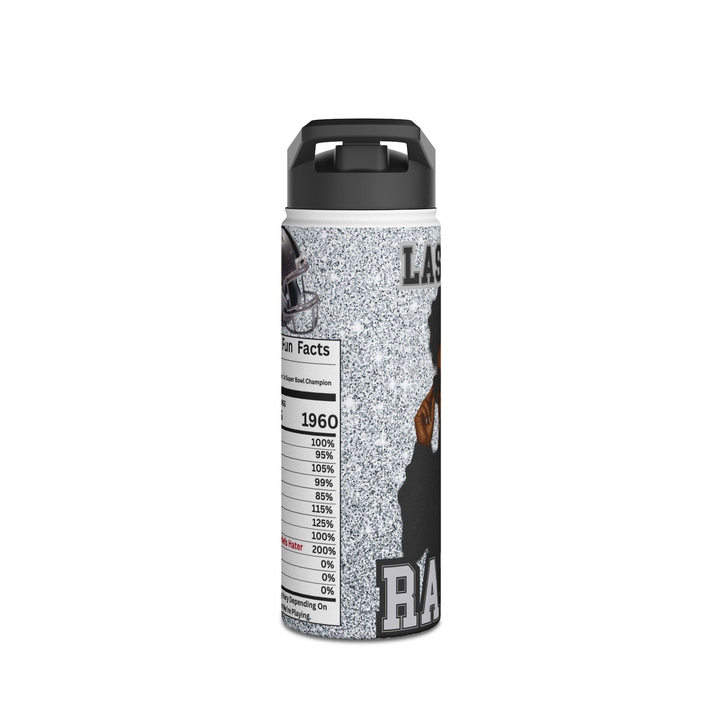 Raiders Stainless Steel Water Bottle - Perfect for Sports Fans, Outdoor Adventures, Hydration and Gifts