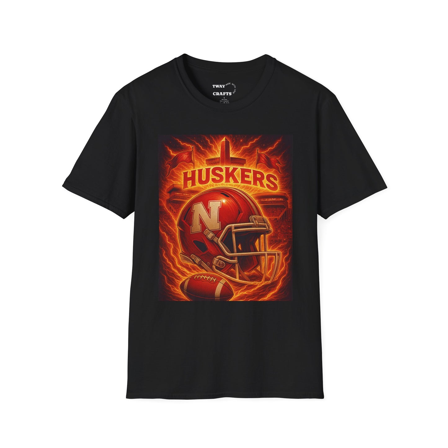 Huskers Football T-Shirt, Unisex Sports Tee, Game Day Apparel, Casual Wear, Gift for Sports Fans