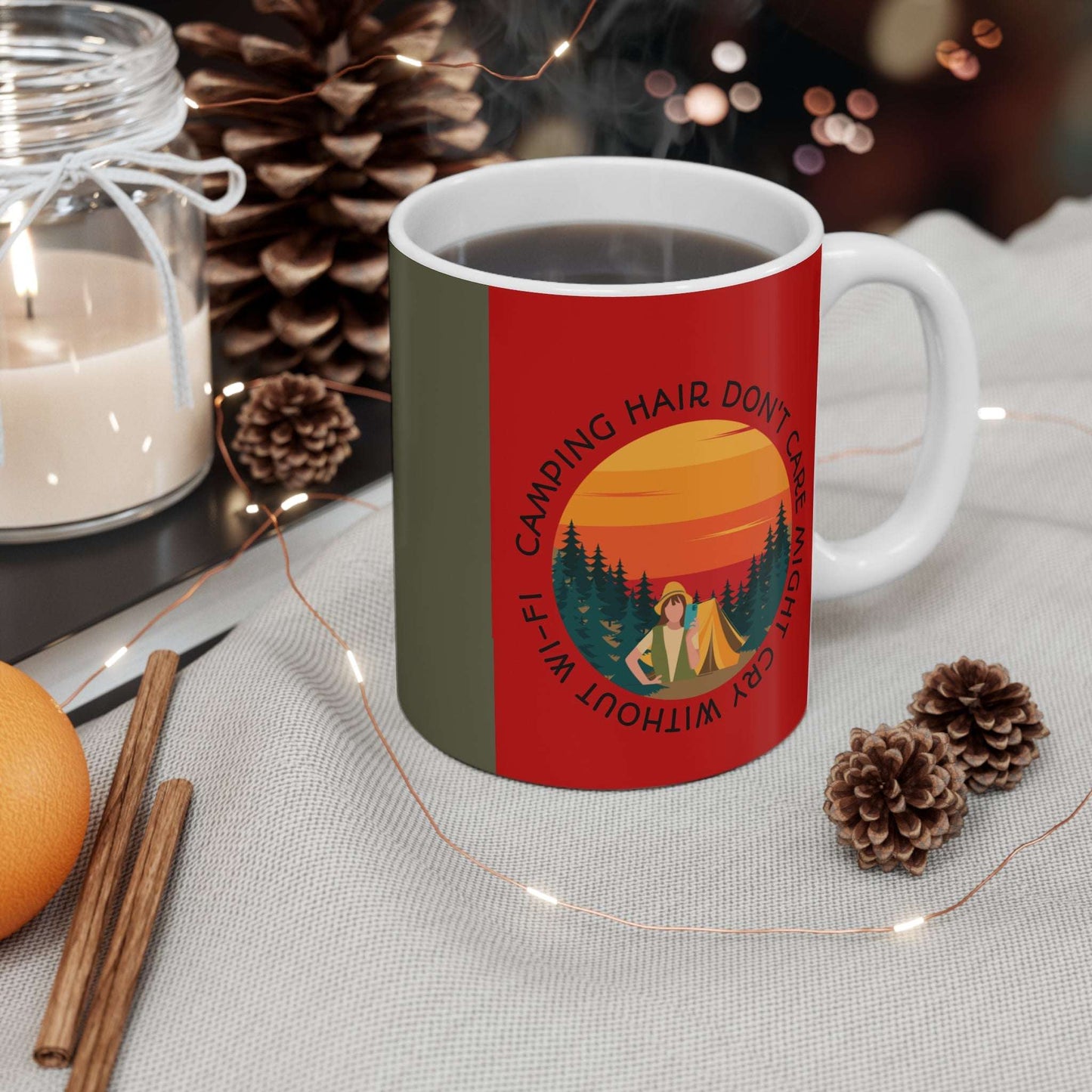 My Hair Don't Care Mug | Funny Coffee Cup, Gift for Moms, Eco-Friendly Drinkware, Nature Lover's Mug, Inspirational Tea Cup