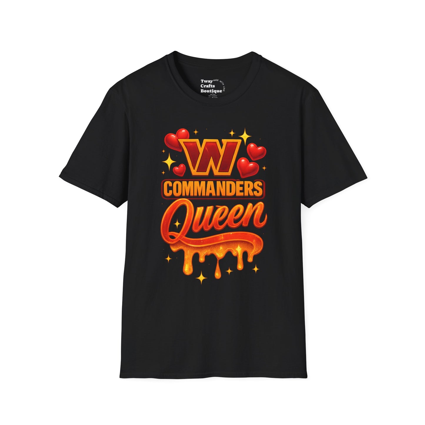 Unisex Softstyle T-Shirt - Commanders Queen Graphic Tee, Casual Fashion, Gift for Gamers, Fun Summer Wear, Birthday Present