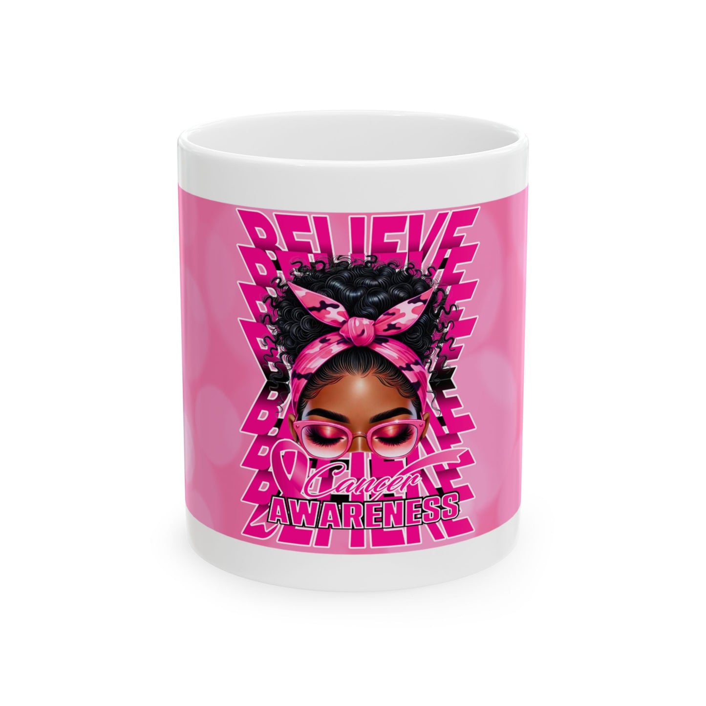 Breast Cancer Ceramic Mug, (11oz, 15oz)