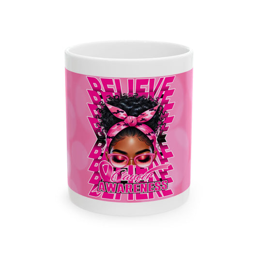 Breast Cancer Ceramic Mug, (11oz, 15oz)