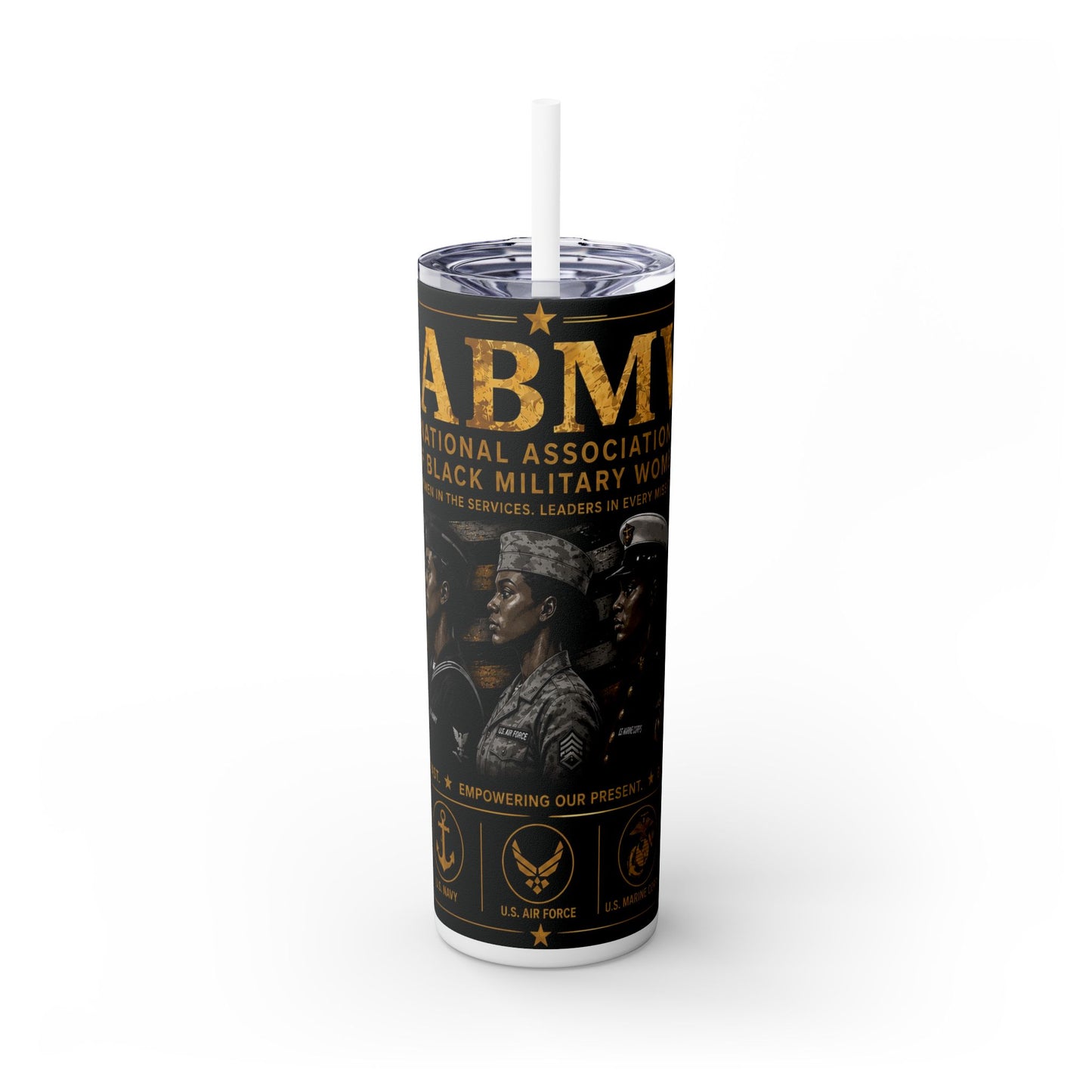 Skinny Tumbler — NABMW Black Military Women Tribute 20oz