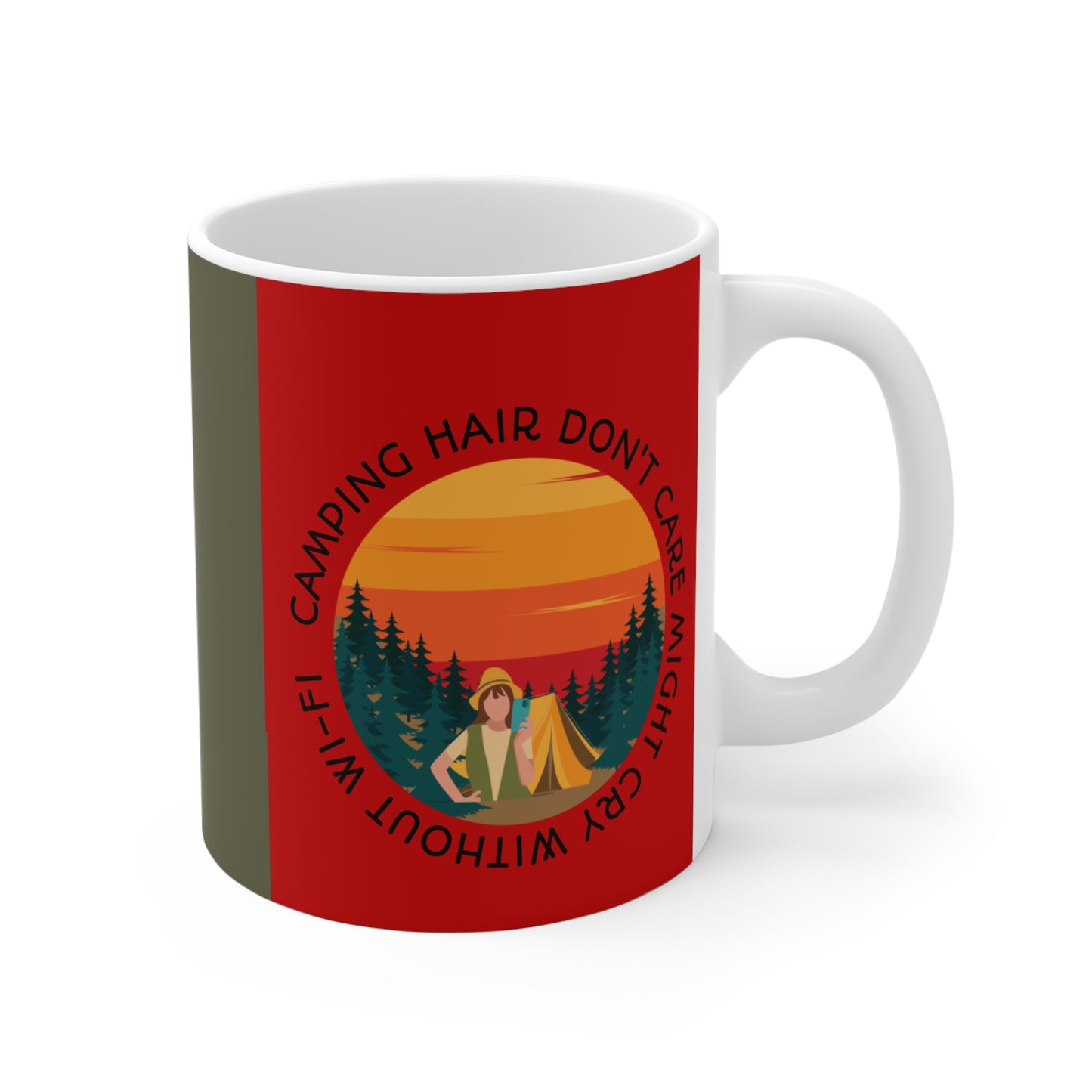 My Hair Don't Care Mug | Funny Coffee Cup, Gift for Moms, Eco-Friendly Drinkware, Nature Lover's Mug, Inspirational Tea Cup