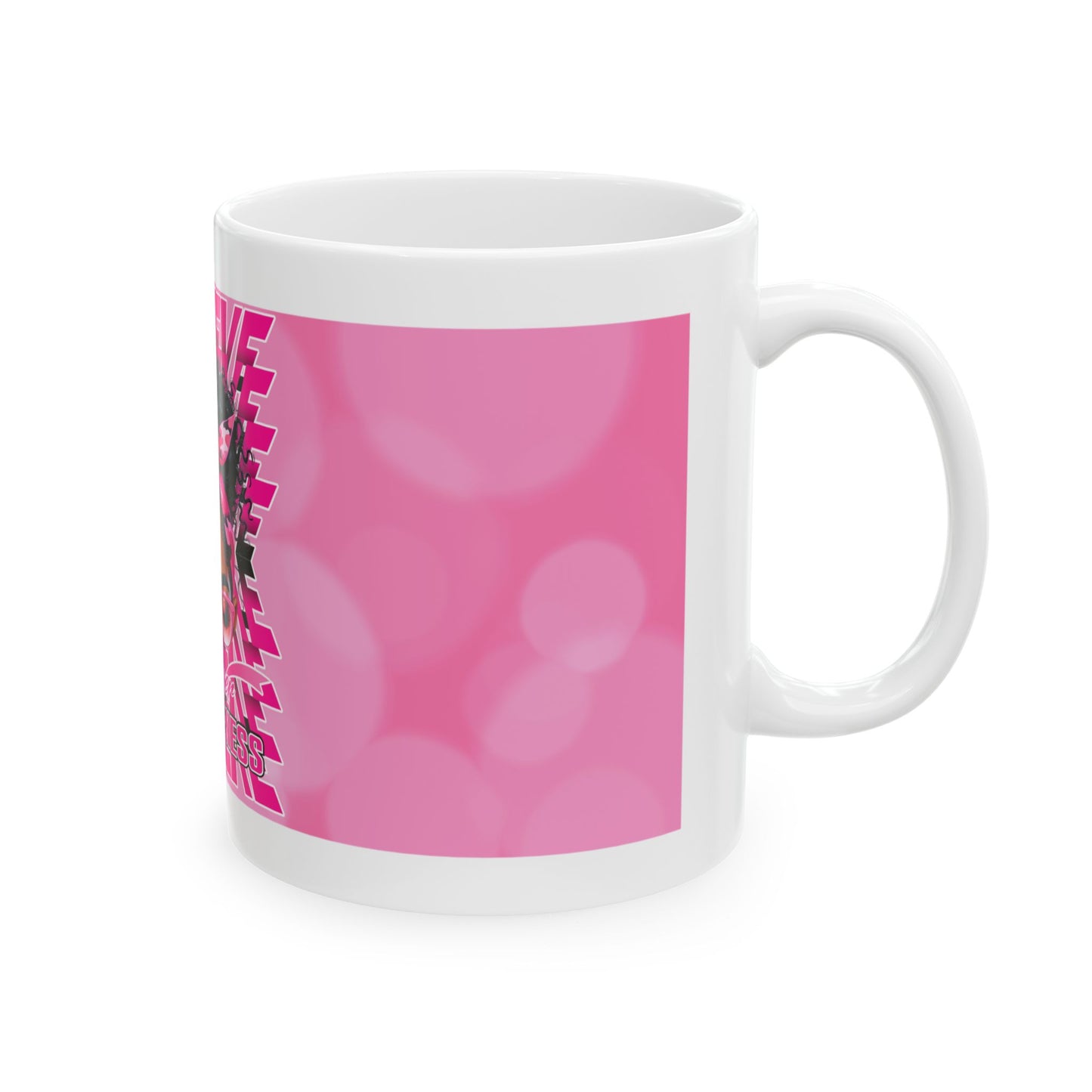 Breast Cancer Ceramic Mug, (11oz, 15oz)