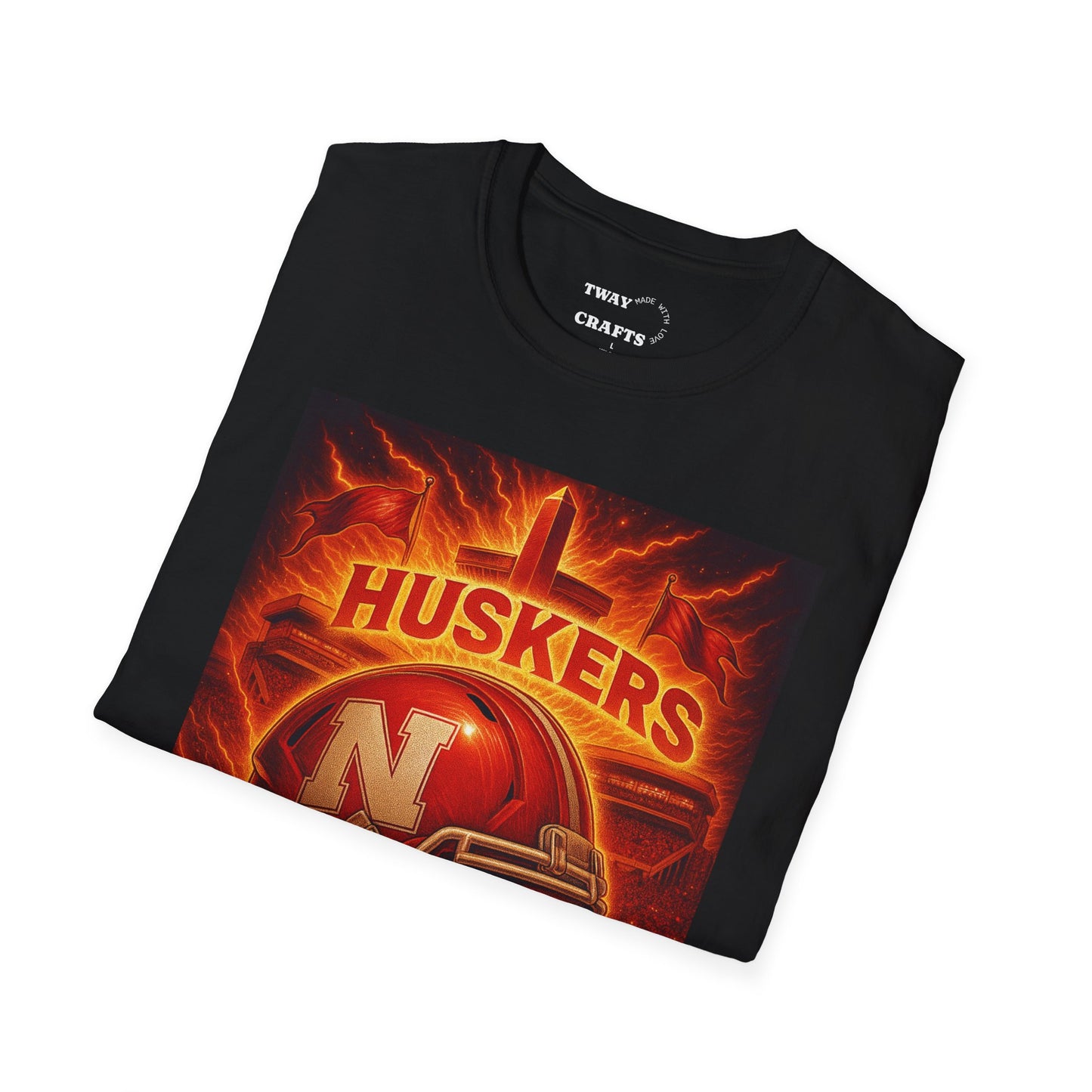 Huskers Football T-Shirt, Unisex Sports Tee, Game Day Apparel, Casual Wear, Gift for Sports Fans