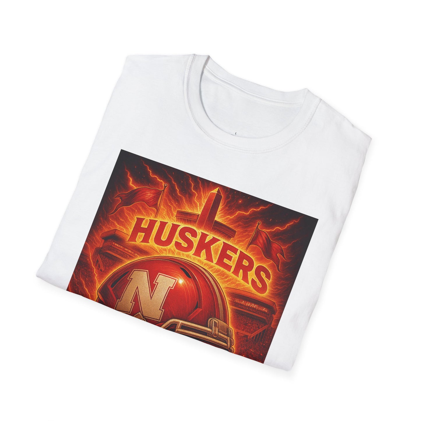 Huskers Football T-Shirt, Unisex Sports Tee, Game Day Apparel, Casual Wear, Gift for Sports Fans