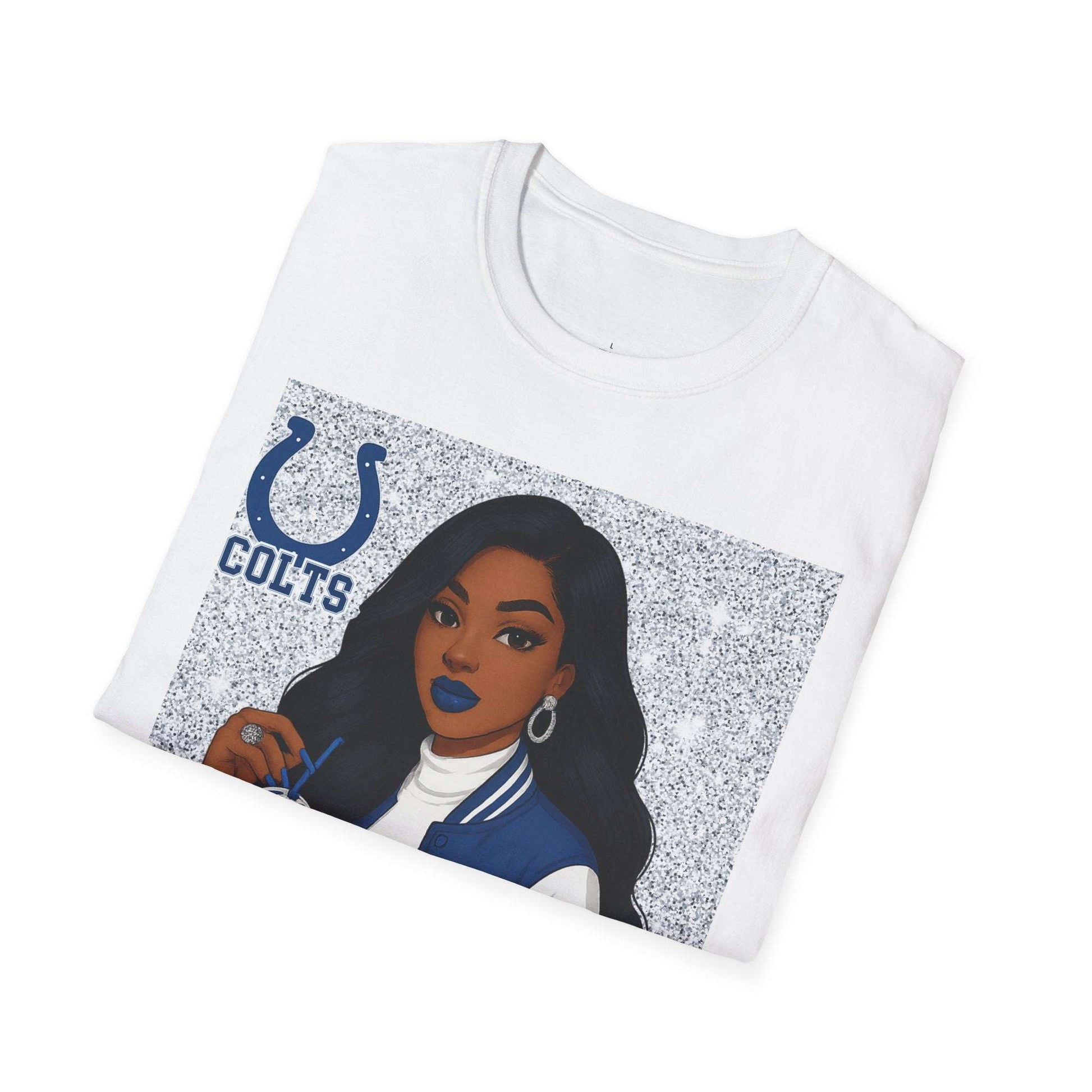 Colts Not Today Satan T-Shirt, Softstyle Graphic Tee, Sports Fan Apparel, Funny T-Shirt, Gift for Her, Unisex Casual Wear