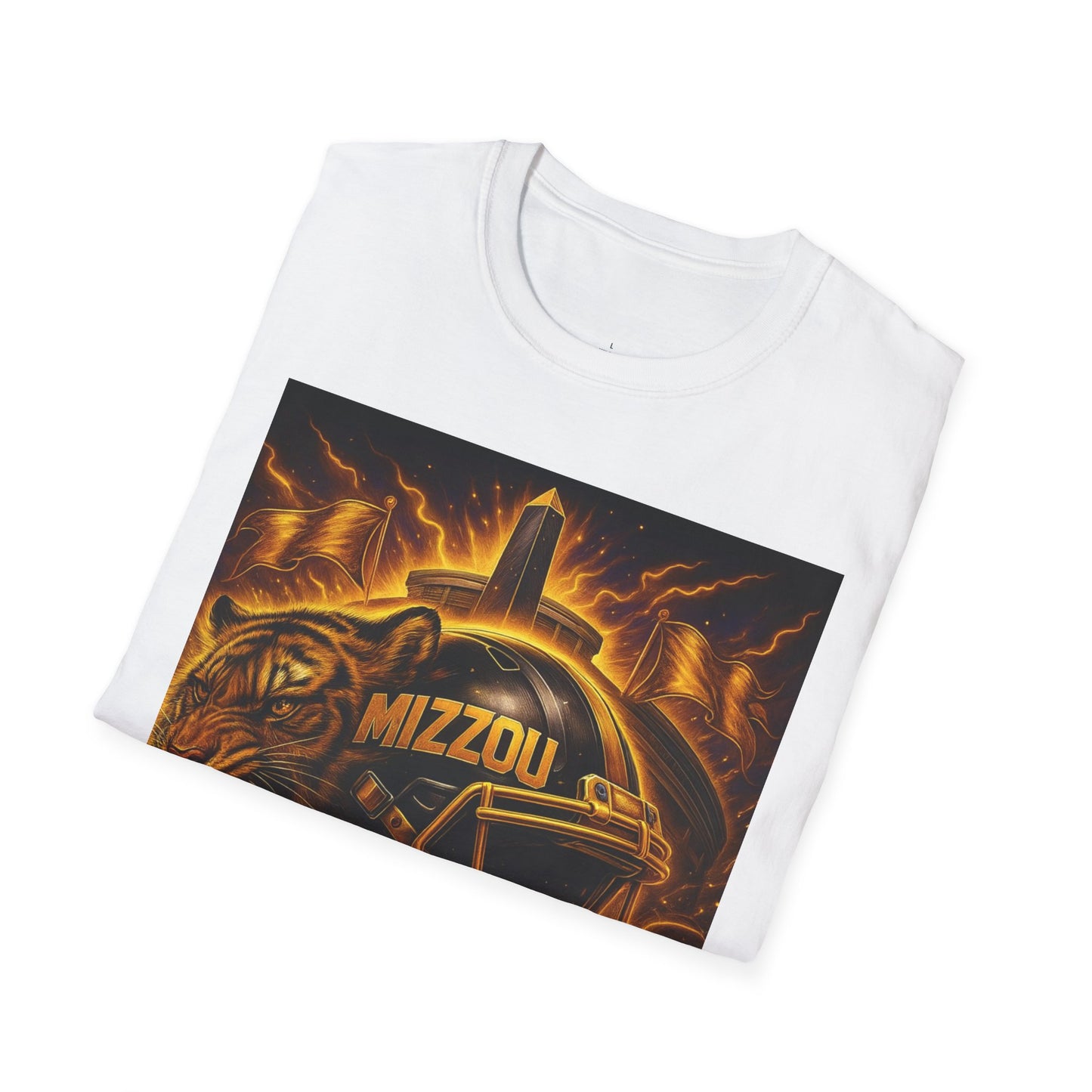 Mizzou Tiger T-Shirt, Unisex Football Tee, Game Day Apparel, College Spirit Wear, Gift for Students, Sports Fan Shirt