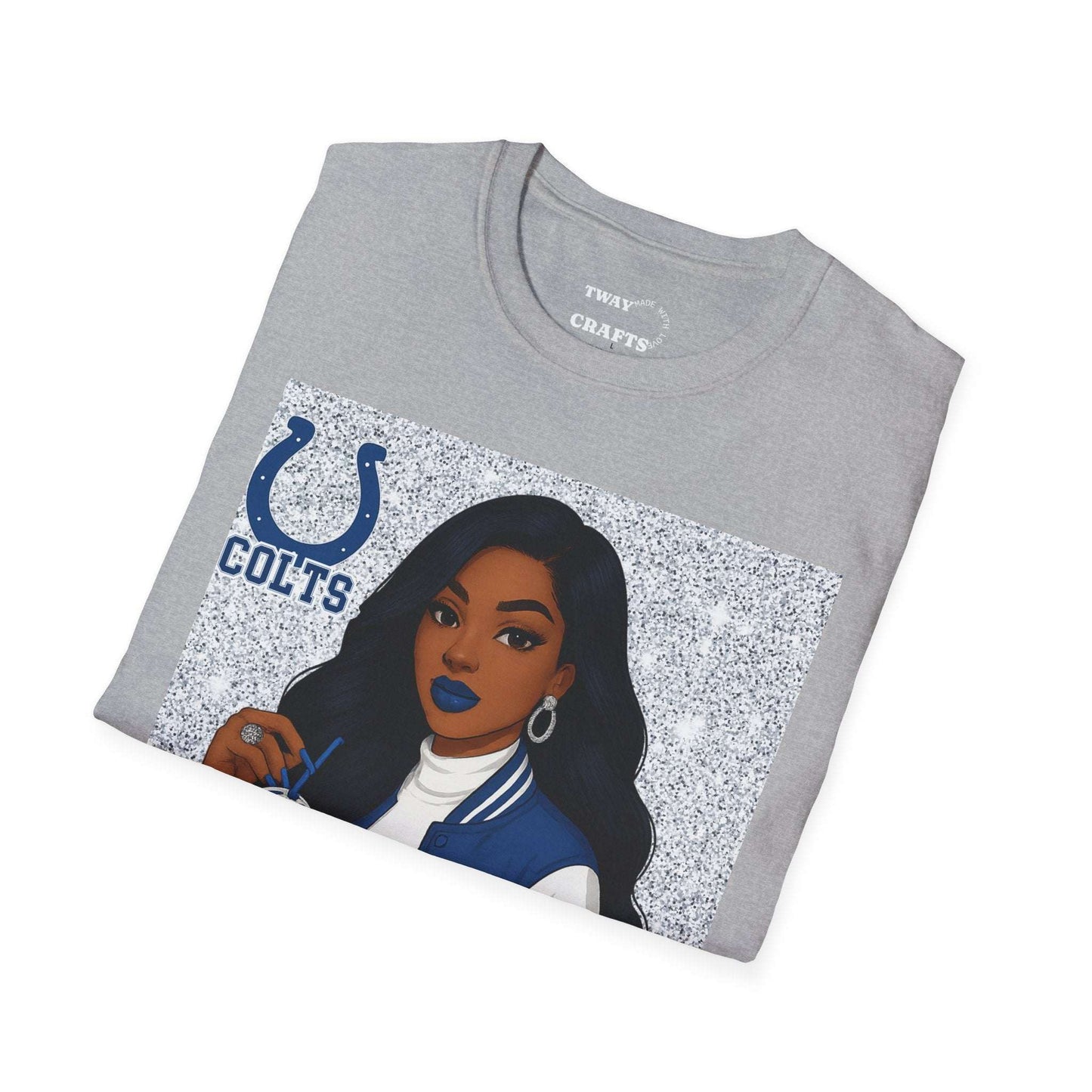 Colts Not Today Satan T-Shirt, Softstyle Graphic Tee, Sports Fan Apparel, Funny T-Shirt, Gift for Her, Unisex Casual Wear