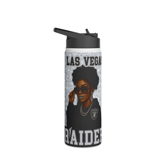 Raiders Stainless Steel Water Bottle - Perfect for Sports Fans, Outdoor Adventures, Hydration and Gifts