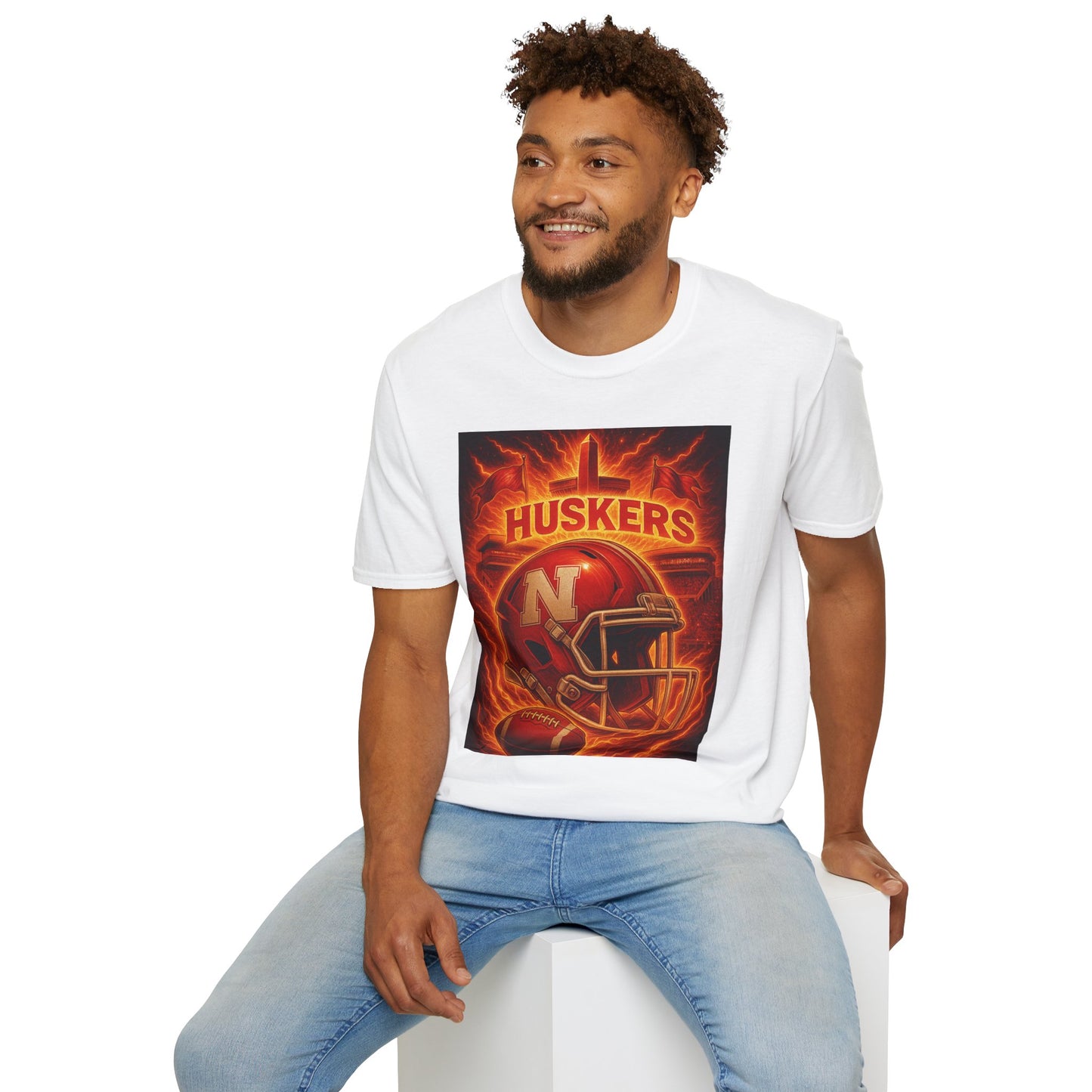 Huskers Football T-Shirt, Unisex Sports Tee, Game Day Apparel, Casual Wear, Gift for Sports Fans