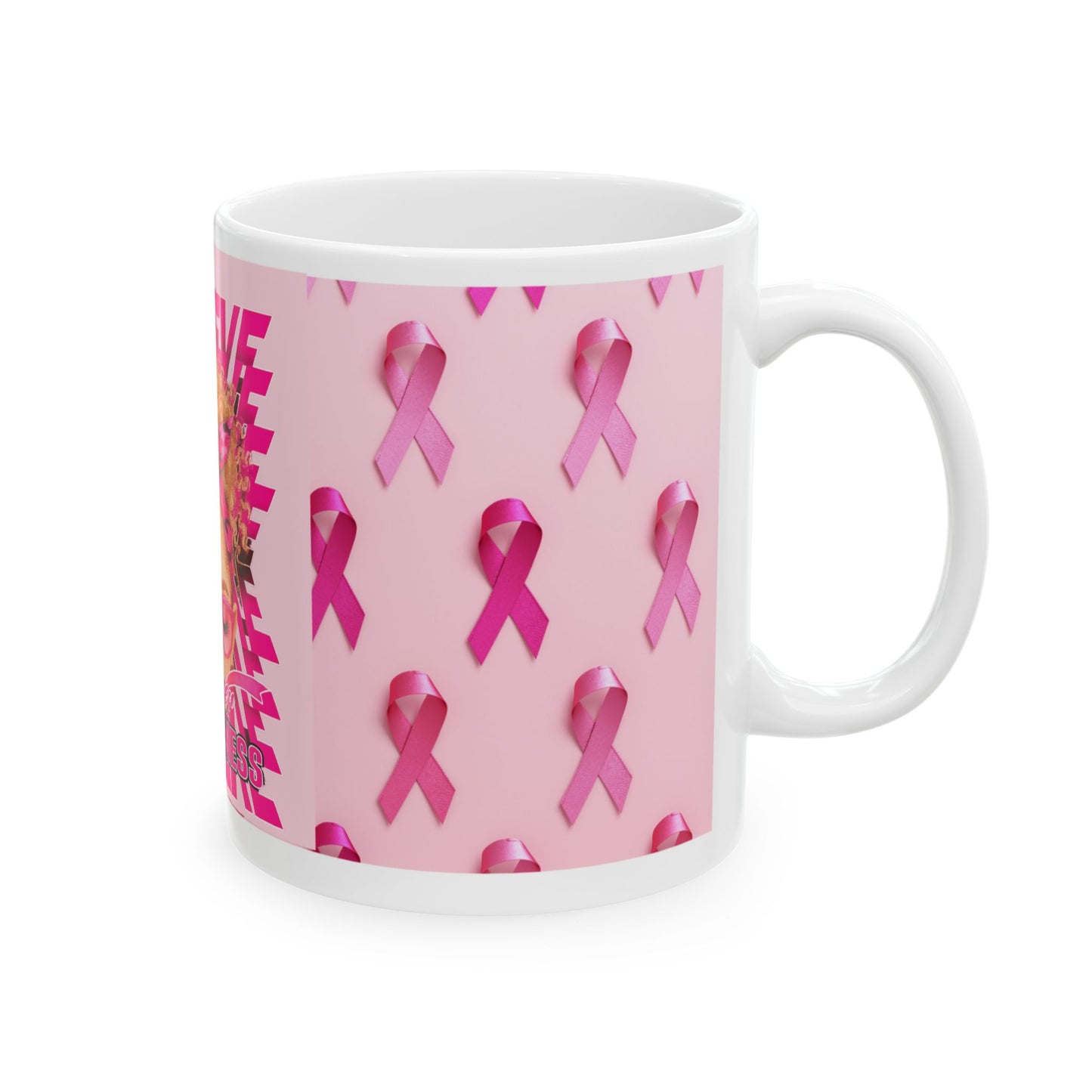 Breast Cancer Awareness Mug - Believe, Support, Hope, Gift for Her, Inspirational Drinkware