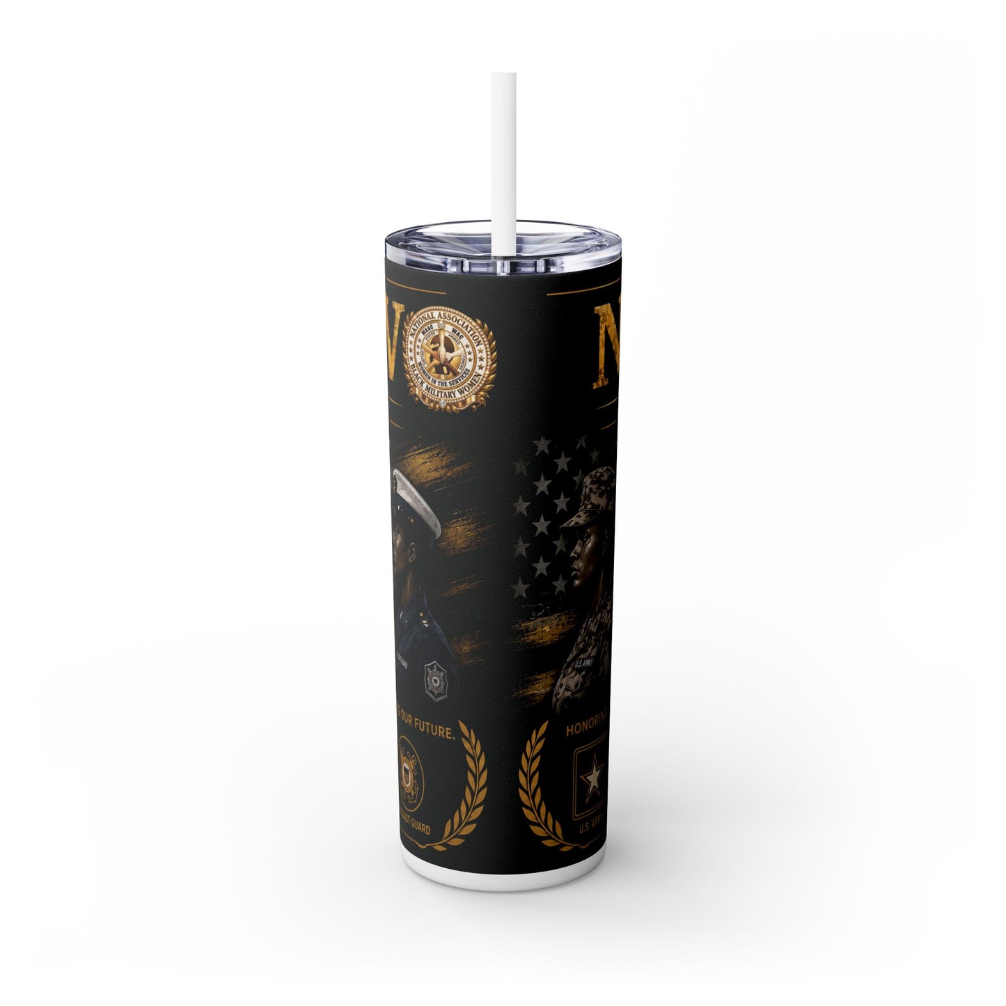 Skinny Tumbler — NABMW Black Military Women Tribute 20oz
