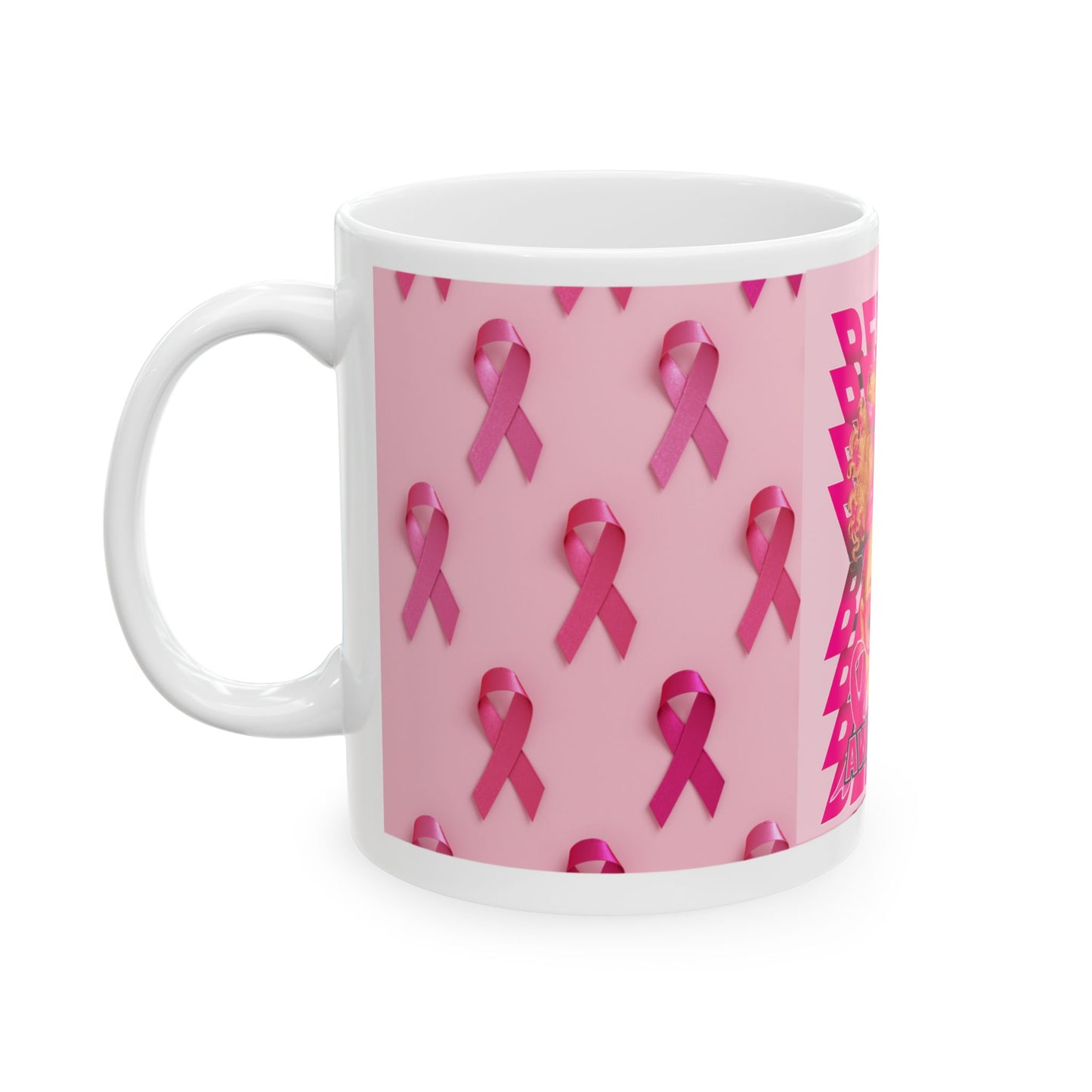 Breast Cancer Awareness Mug - Believe, Support, Hope, Gift for Her, Inspirational Drinkware