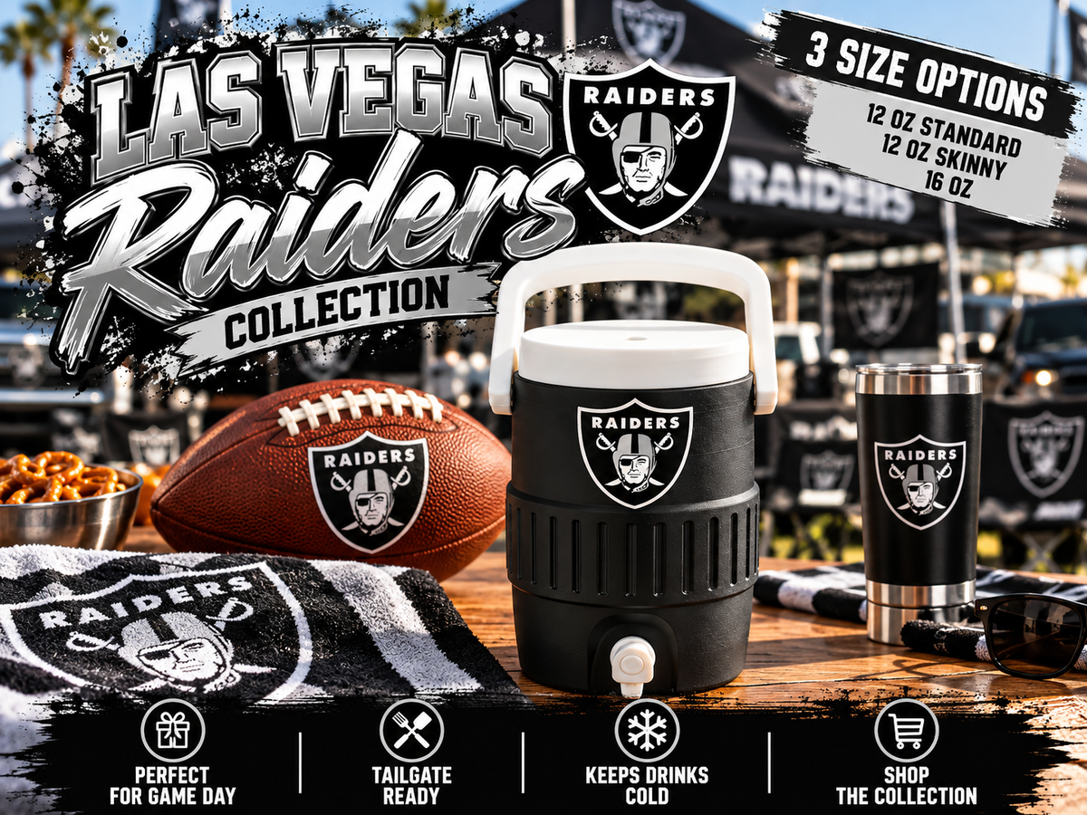 12oz Raider's Football Can Koozie