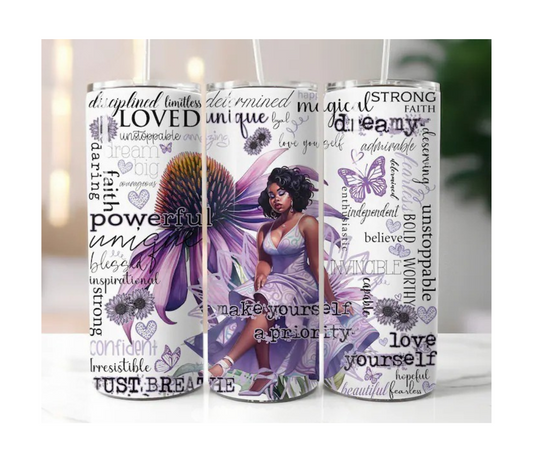 Purple Affirmation Tumbler