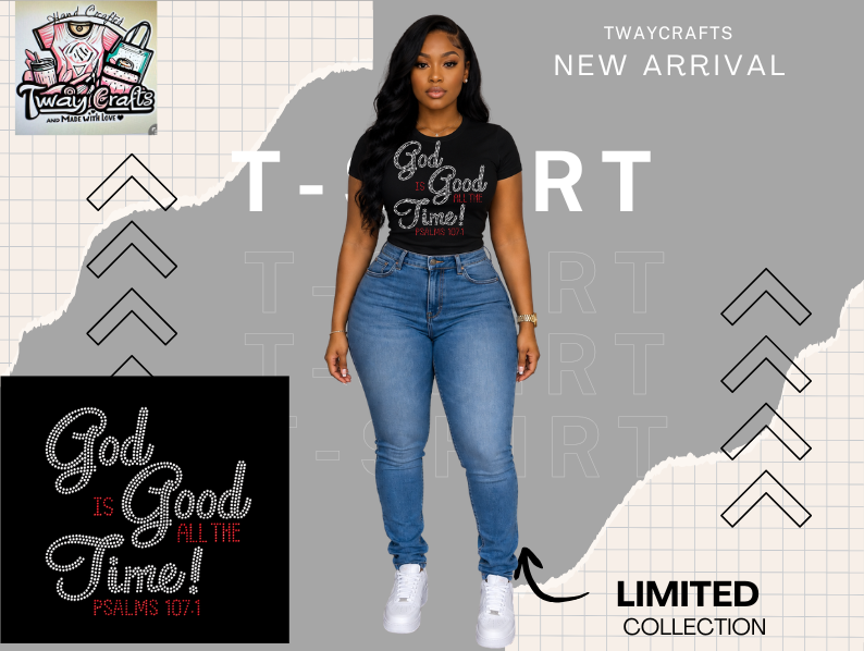 God is God is Good all the Time Rhinestones